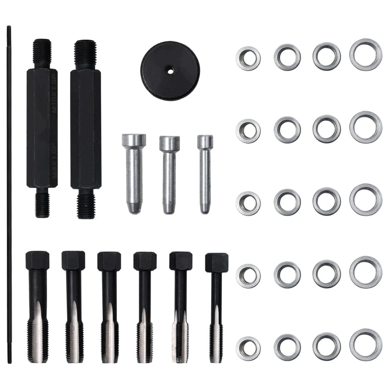 33-Delige Gloeibougie Schroefdraadreparatieset M8 M10 M12