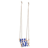 Babyschommel Met Veiligheidsgordel Katoen Hout Blauw