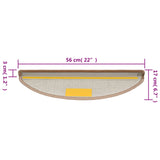 Trapmatten Halfrond Lichtbruin