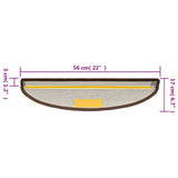 Trapmatten Halfrond Koffiebruin