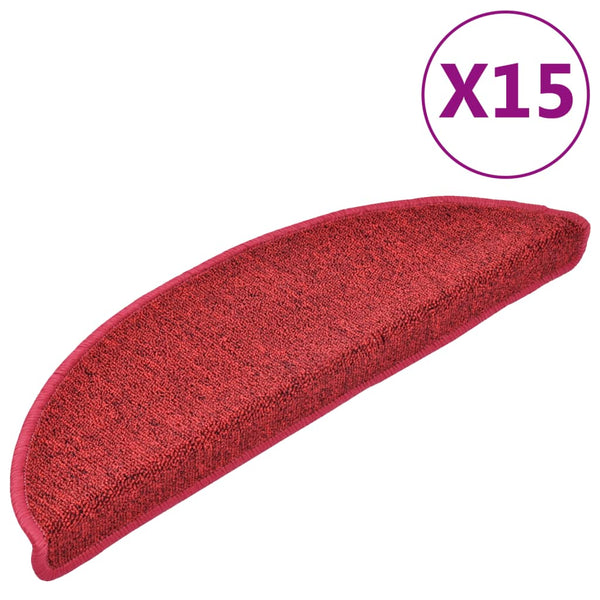 Trapmatten Bordeaux Halfrond Rood