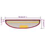 Trapmatten Bordeaux Halfrond Rood