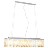 Plafondlamp Met Kristallen Kralen 104 Cm Zilverkleurig