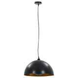 Plafondlampen Halfrond E27 Zwart En Goudkleurig