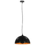 Plafondlampen Halfrond E27 Zwart En Goudkleurig