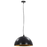 Plafondlampen Halfrond E27 Zwart En Goudkleurig