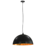 Plafondlampen Halfrond E27 Zwart En Goudkleurig