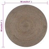 Vloerkleed Handgemaakt Rond Jute