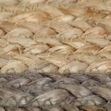 Vloerkleed Handgemaakt Met Grijze Rand Jute