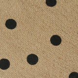 Vloerkleed Handgemaakt Met Print Polkadot Jute