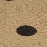 Vloerkleed Handgemaakt Met Print Polkadot Jute