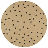 Vloerkleed Handgemaakt Met Print Polkadot Jute