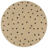 Vloerkleed Handgemaakt Met Print Polkadot Jute