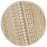 Vloerkleed Handgemaakt Met Print Polkadot Jute