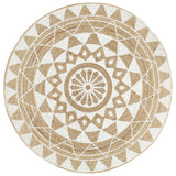 Vloerkleed Handgemaakt Met Print Polkadot Jute