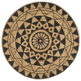 Vloerkleed Handgemaakt Met Print Polkadot Jute