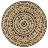 Vloerkleed Handgemaakt Met Print Polkadot Jute