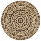 Vloerkleed Handgemaakt Met Print Polkadot Jute