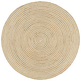 Vloerkleed Handgemaakt Met Spiraal Ontwerp Jute