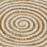 Vloerkleed Handgemaakt Met Spiraal Ontwerp Jute