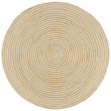 Vloerkleed Handgemaakt Met Spiraal Ontwerp Jute