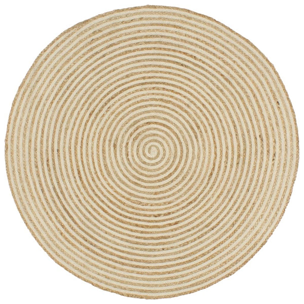Vloerkleed Handgemaakt Met Spiraal Ontwerp Jute