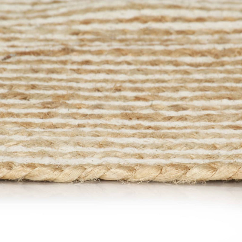 Vloerkleed Handgemaakt Met Spiraal Ontwerp Jute