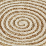 Vloerkleed Handgemaakt Met Spiraal Ontwerp Jute