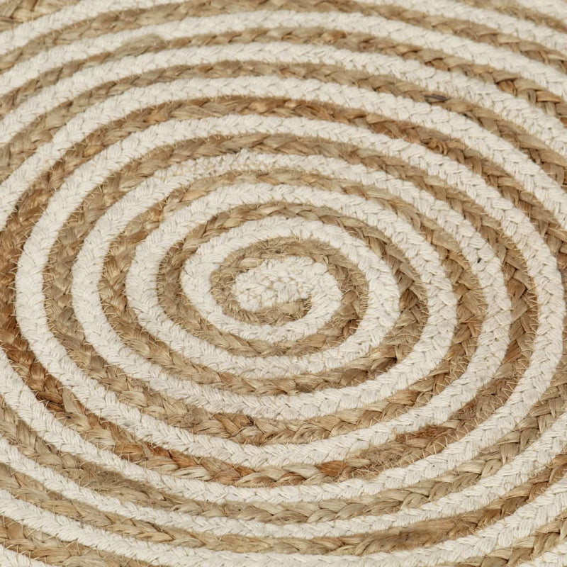 Vloerkleed Handgemaakt Met Spiraal Ontwerp Jute