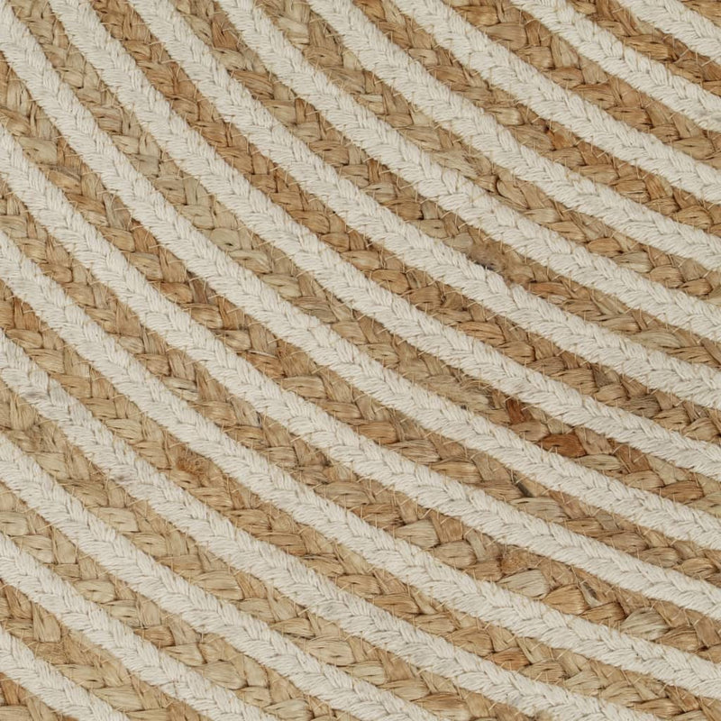 Vloerkleed Handgemaakt Met Spiraal Ontwerp Jute