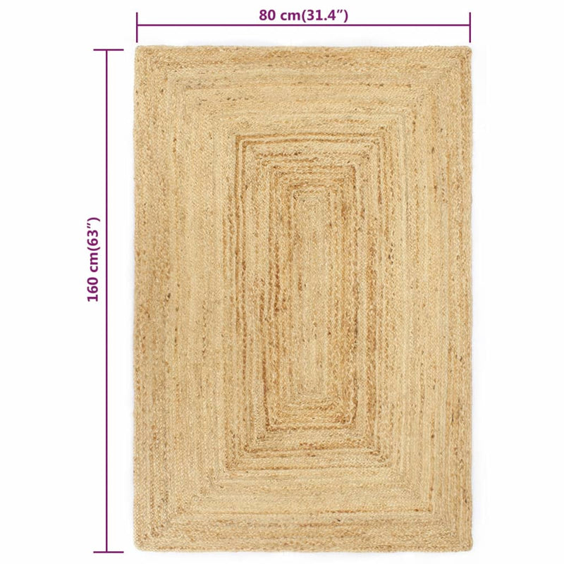 Vloerkleed Handgemaakt Jute Naturel