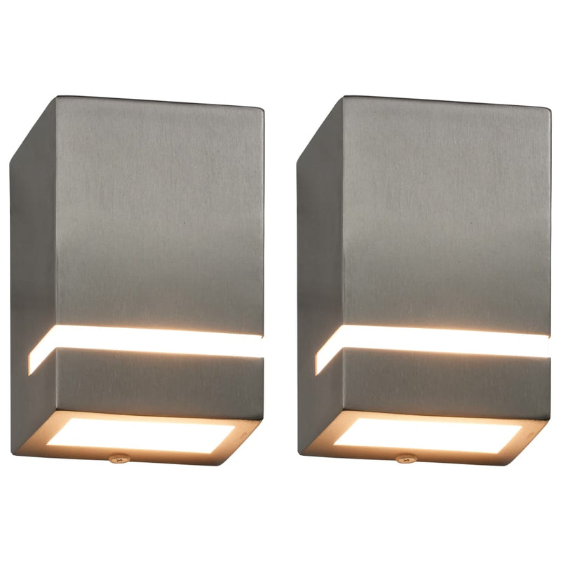 Buitenwandlampen 35 W Rechthoekig Kleurig Zilver