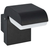 Led-Buitenwandlamp 9 W Ovaal Zwart Bladpatroon