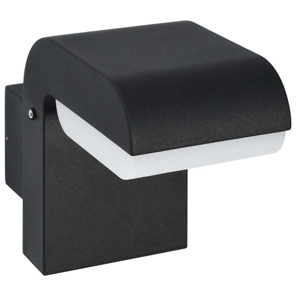 Led-Buitenwandlamp 9 W Ovaal Zwart Bladpatroon