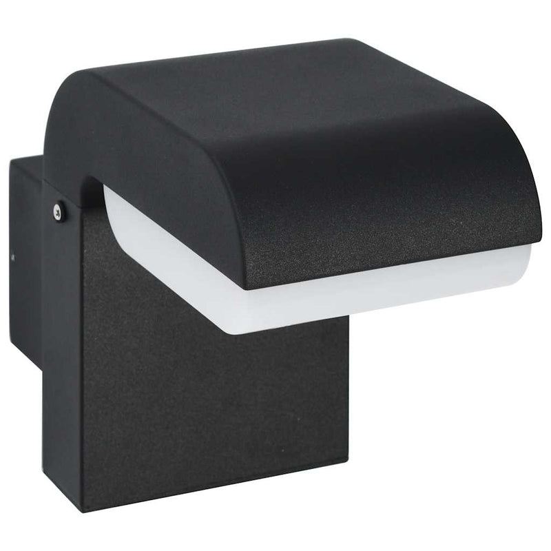 Led-Buitenwandlamp 9 W Ovaal Zwart Bladpatroon