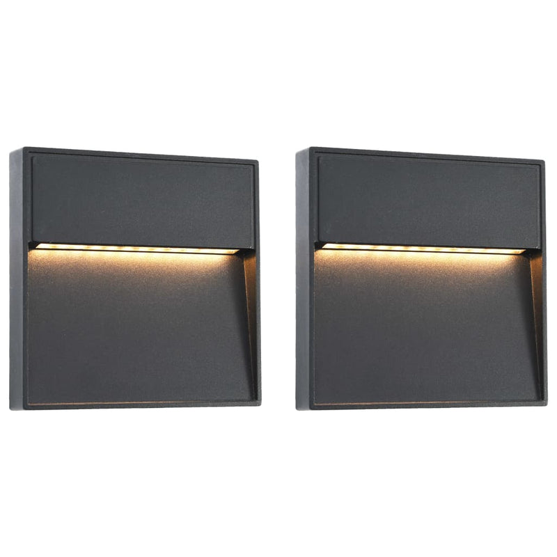 Led-Buitenwandlampen 3 W Zwart