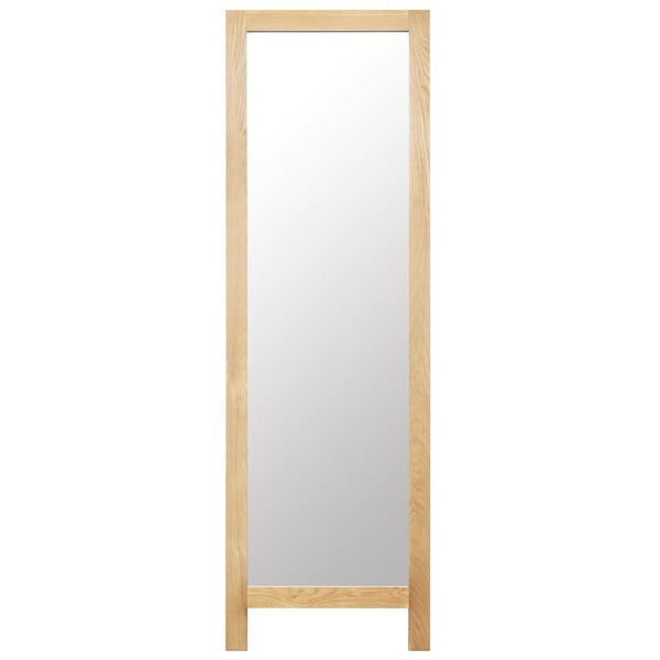 Spiegel Vrijstaand 48X46,5X150 Cm Massief Eikenhout