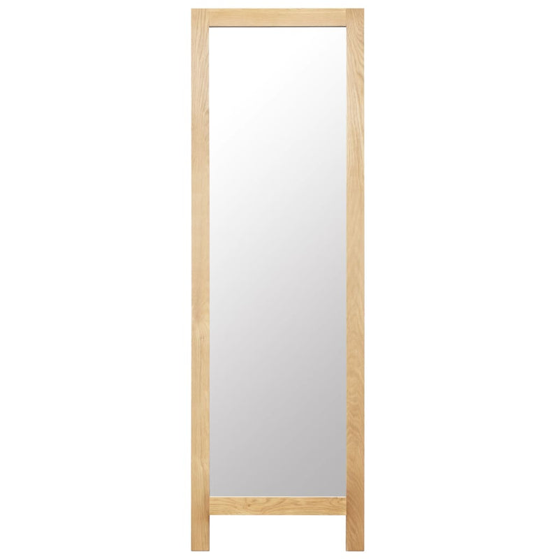 Spiegel Vrijstaand 48X46,5X150 Cm Massief Eikenhout