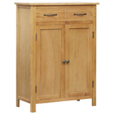 Schoenenkast 76X37X105 Cm Massief Eikenhout