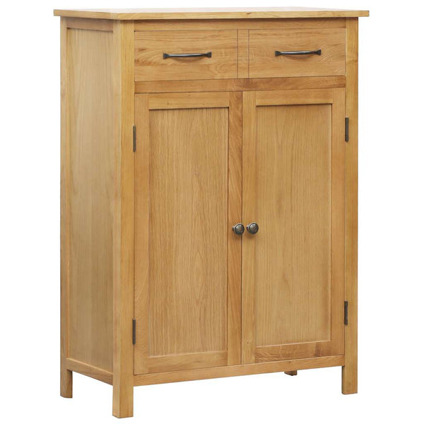 Schoenenkast 76X37X105 Cm Massief Eikenhout