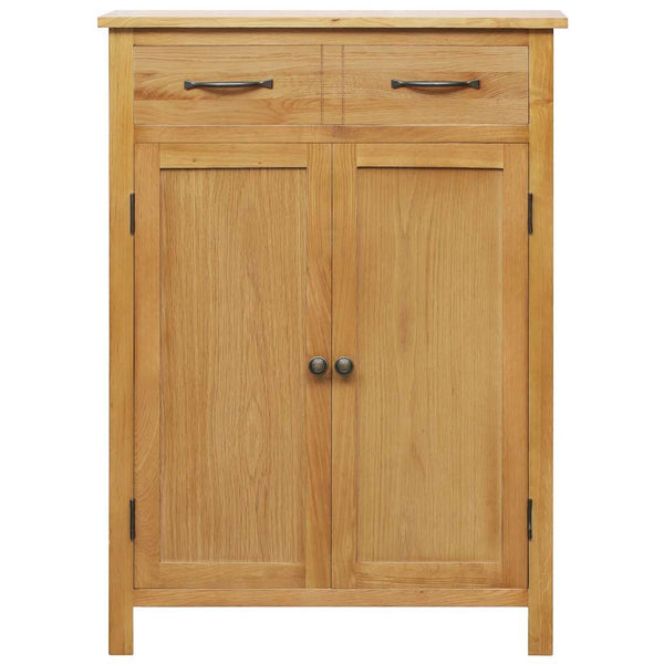 Schoenenkast 76X37X105 Cm Massief Eikenhout