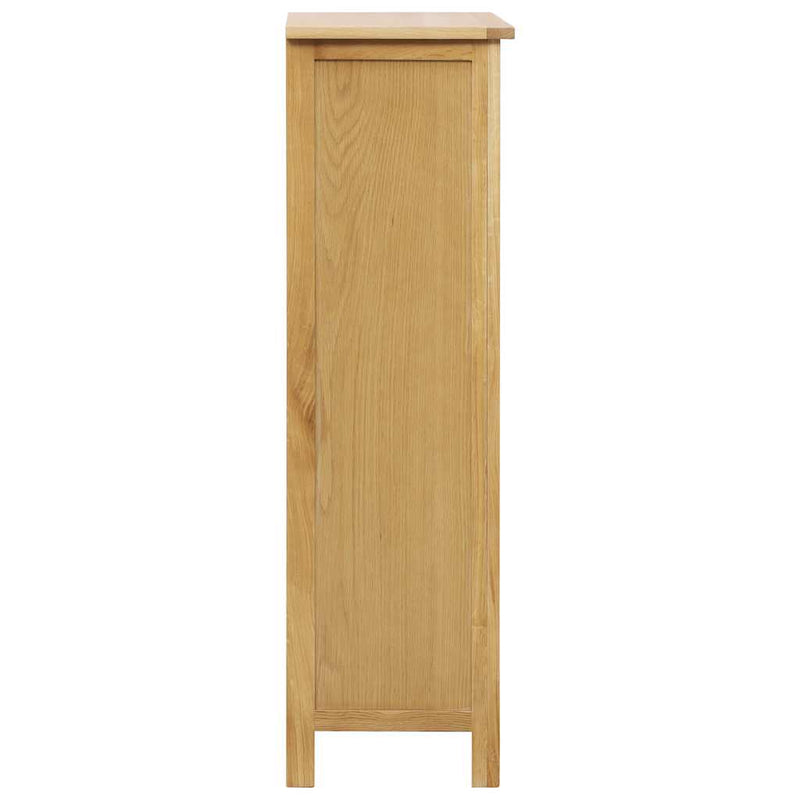Schoenenkast 76X37X105 Cm Massief Eikenhout