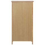 Schoenenkast 76X37X105 Cm Massief Eikenhout