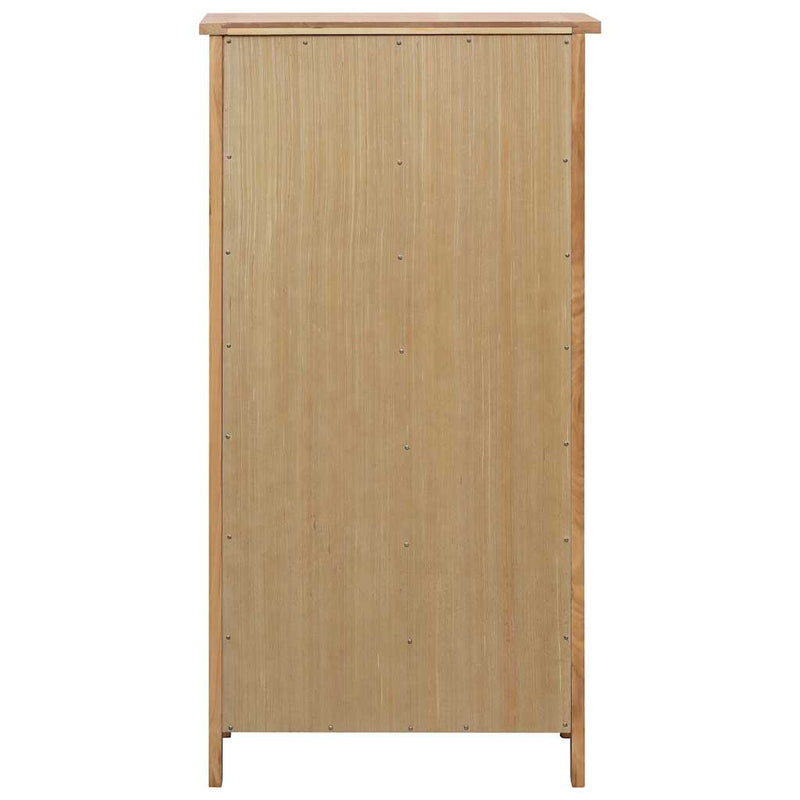 Schoenenkast 76X37X105 Cm Massief Eikenhout