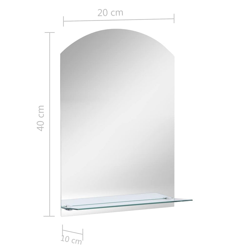 Wandspiegel Met Schap Gehard Glas