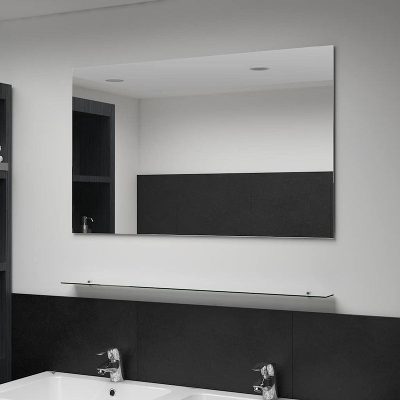 Wandspiegel Met Schap 100X60 Cm Gehard Glas