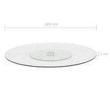 Serveerbord Draaiend 60 Cm Gehard Glas Transparant