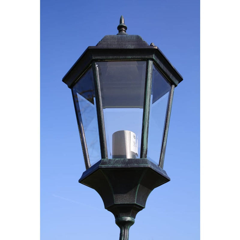Tuinlantaarn Met 2 Armen 230 Cm Aluminium Donkergroen/Zwart
