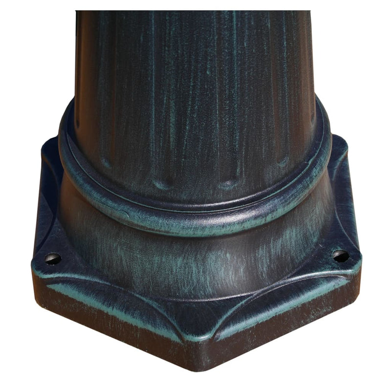 Tuinlantaarn Met 2 Armen 230 Cm Aluminium Donkergroen/Zwart
