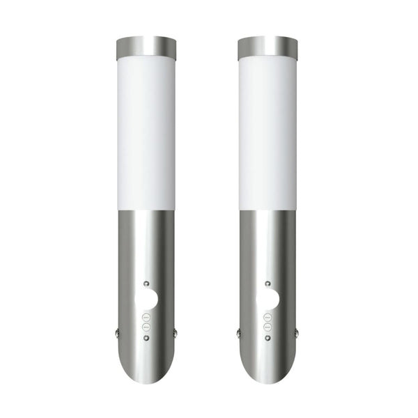 Buitenlamp Rvs Enego Met Sensor (2 Stuks)